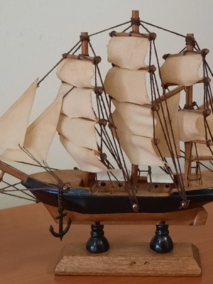 Ξύλινο ιστιοφόρο καινούργιο διακοσμητικό