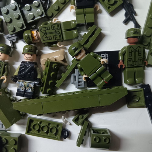 Toy parts for military figures used, assorted pieces