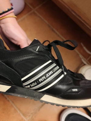 Pepe Jean's Dublin young ανδρικά sneakers μαύρα μεταχειρισμένα, νούμερο 45