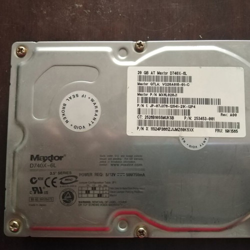 Maxtor D740X-6L 20GB 3.5" IDE HDD used