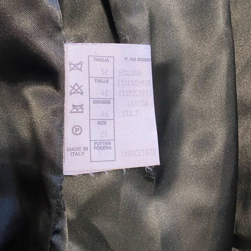 Martens Wool Coat L-XL Used, Dark Green, Italian Origin