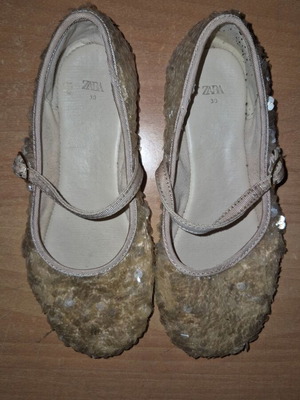 Ballerina No30 Zara παιδικές μεταχειρισμένες μπεζ μπαλαρίνες