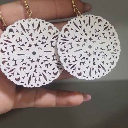 White earrings new