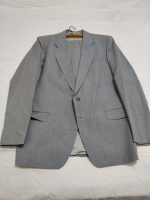 Light gray suit used, cashmere, Greek tailoring