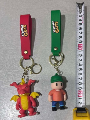 Stumble Guys keychain set of 2 with dragon and character, new
