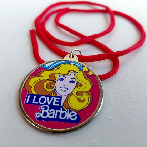 Barbie metal pendant from the 80s new