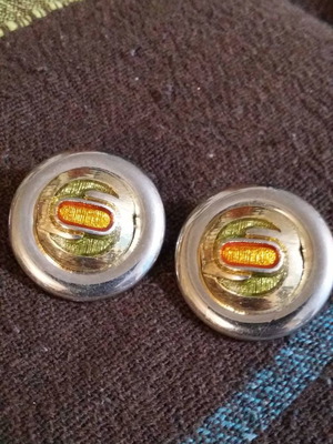 Earrings vintage used feaux with clips