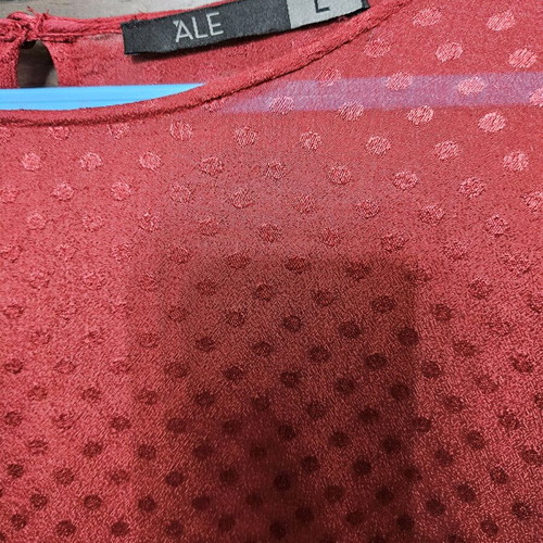 A.L.E. women's long-sleeve blouse red like new, size large