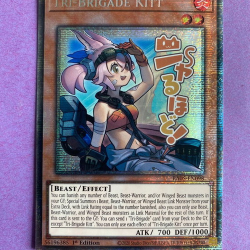 Tri-Brigade Kitt Yu-Gi-Oh! Card 1st Edition Quarter Century Secret Rare Near Mint
