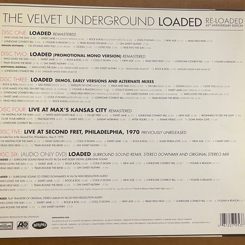 The Velvet Underground Loaded 45th Anniversary Deluxe Box Set CD used, rock