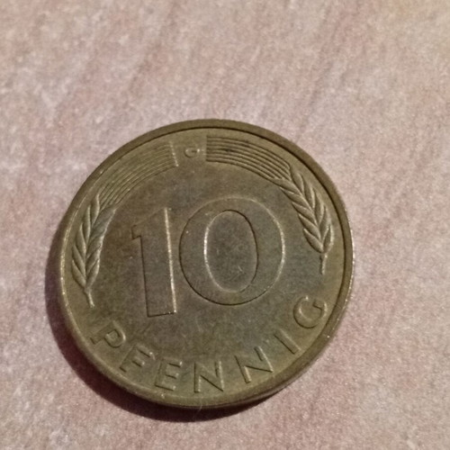 Germany 10 pfennig coin 1993 like new