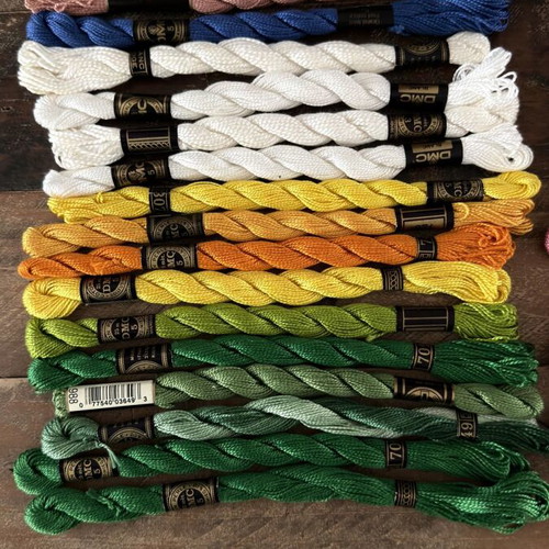 DMC embroidery threads lot, 90+ assorted colours