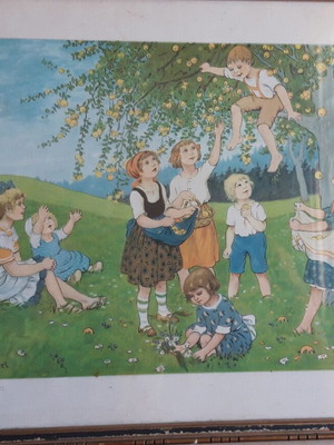 Franziska Schenkel Vintage Children's Illustration Lithograph Used