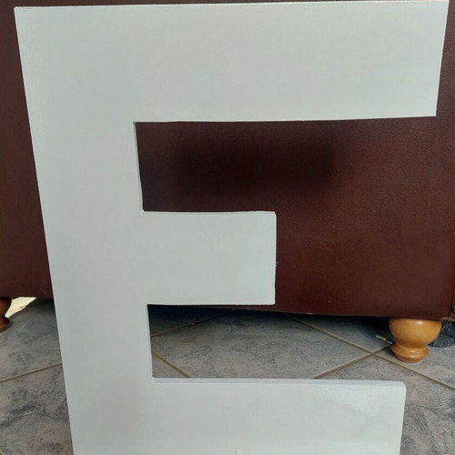 Wooden decorative initial letter white, like new