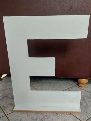 Wooden decorative initial letter white, like new