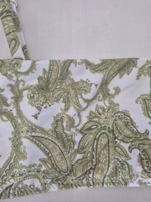 Bikini Top Vassia Kostara new, white and green, size S