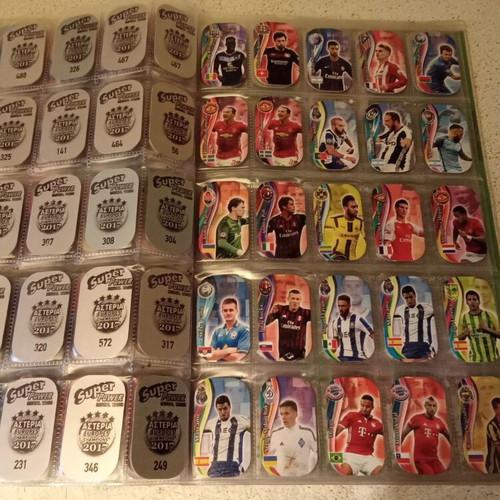 Football Metal Tags Set of 155 Used in Album