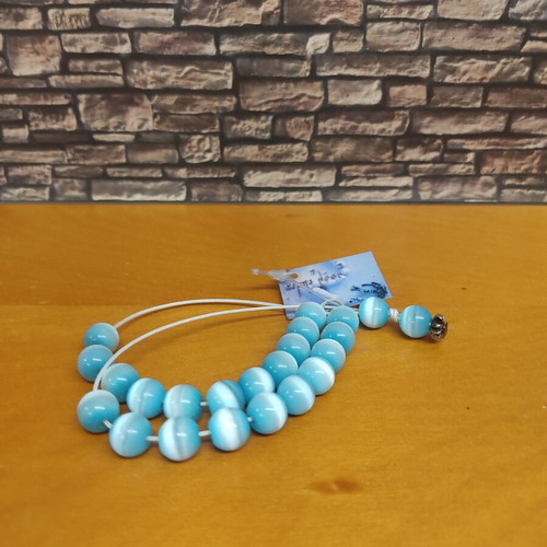 Worry beads Cat's Eye new with tag, blue beads