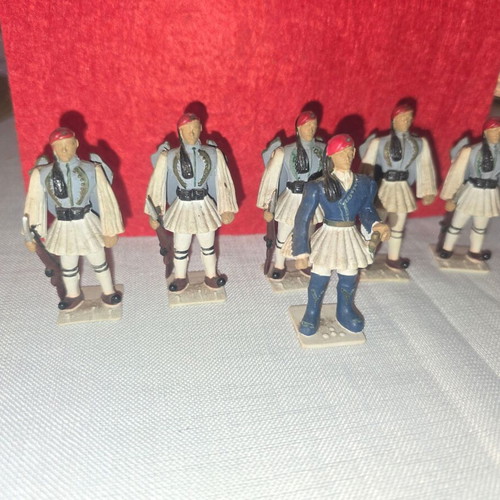 Evzones toy soldiers set used, PAL