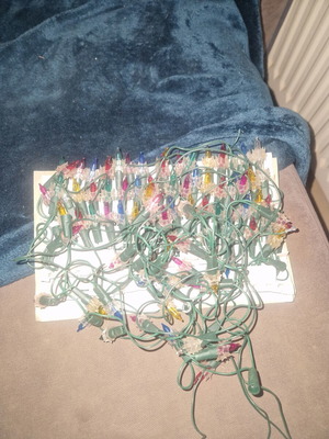 Vintage Christmas tree lights 80-90s, one string working