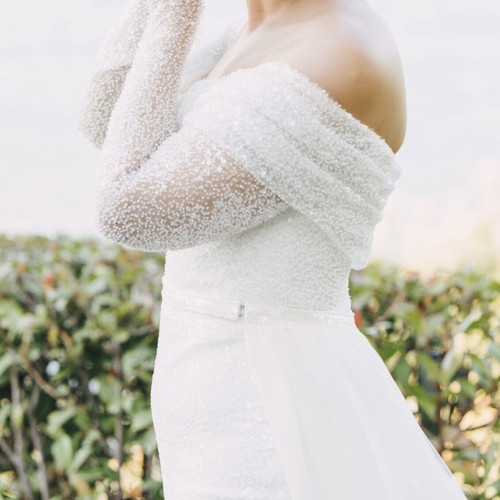 Sposa Moda wedding dress with detachable train and sleeves