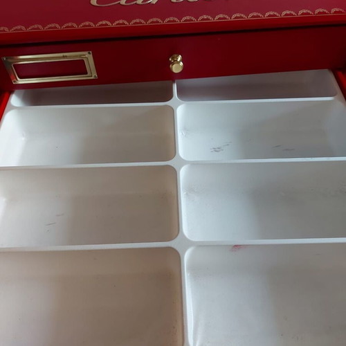 Cartier jewelry box like new, large red