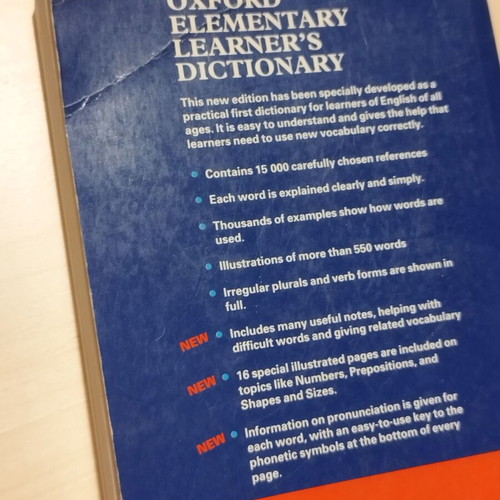 Oxford Elementary Learner's Dictionary used edition 1996