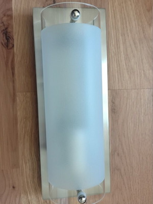 Φωτιστικό τοίχου Inox με γυαλί για λάμπα Ε14 καινούργιο