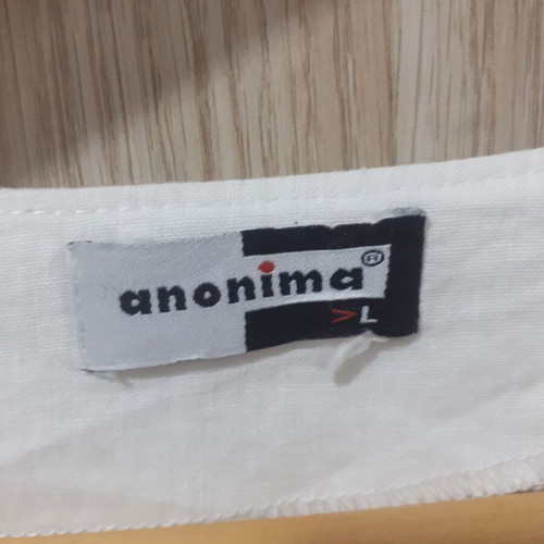 Anonima linen women's blouse white size L like new