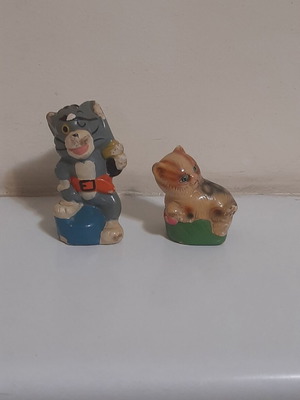 Ceramic cat pencil sharpeners 1980s collectible