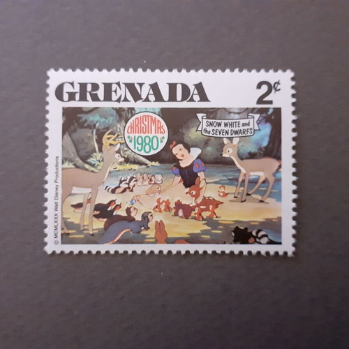 Grenada Walt Disney Snow White and the Seven Dwarfs Christmas stamps set 7 1980 MNH