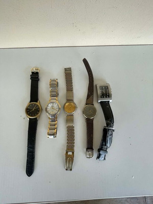 Vintage watches used, lot of 5, non-working