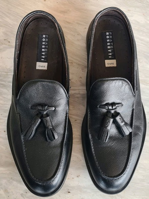 Loafers Fratelli Rossetti νούμερο 41 σαν καινούργια, μαύρα δερμάτινα