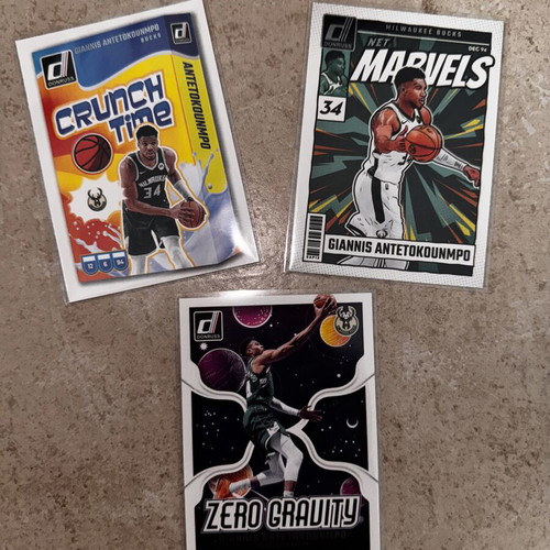 Giannis Antetokounmpo insert cards, set of 3