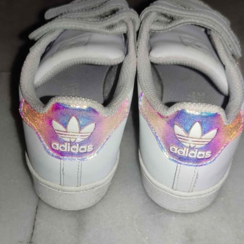 Adidas athletic shoes size 33 like new, white pink