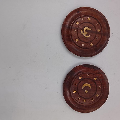 Bases for Indian Incense Sticks, set of 2, new, brown