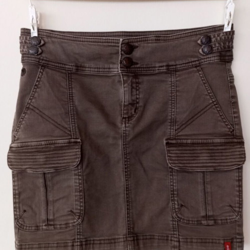 Brown cargo mini skirt size M like new with handmade necklace gift