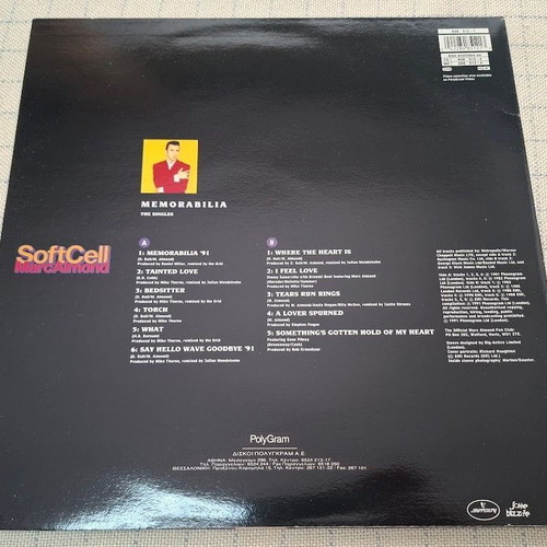 Soft Cell Memorabilia The Singles LP used, electronic