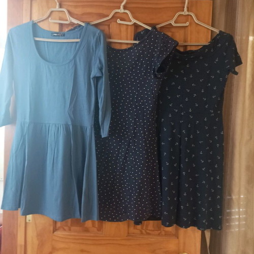 Women's dresses used, pack of 3 blue, size L-XL