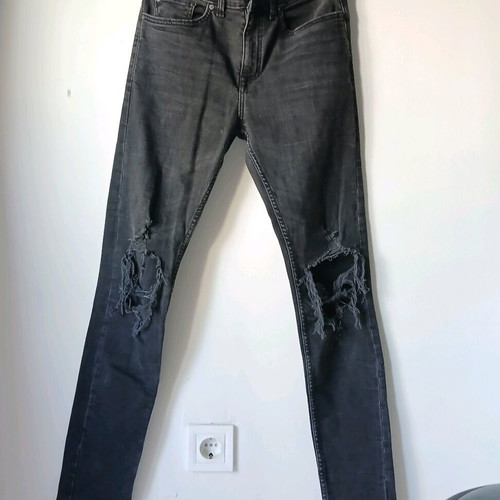 Skinny jeans New Look used, stretch with rips, size M, gray