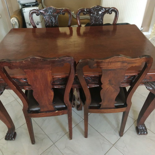 Antique dining table used 1920-30 fully handmade