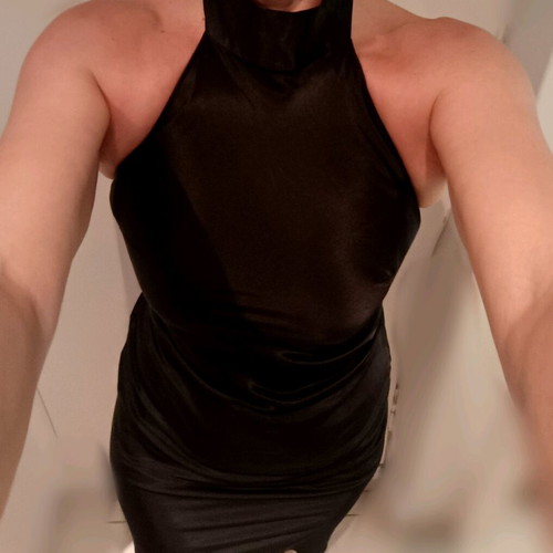 Satin evening asymmetric dress size S 36 8 black like new
