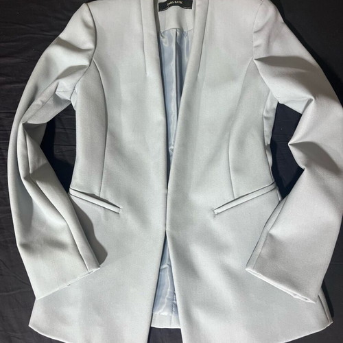 Zara Basic mid-length turquoise jacket like new, size S