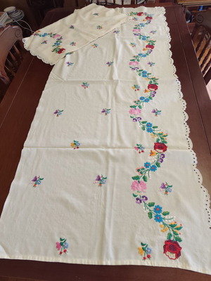 Embroideries used, set of 2, 160 x 65 cm each
