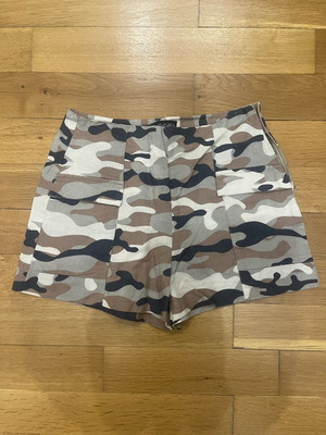 Zara summer camouflage fabric shorts new, beige and brown