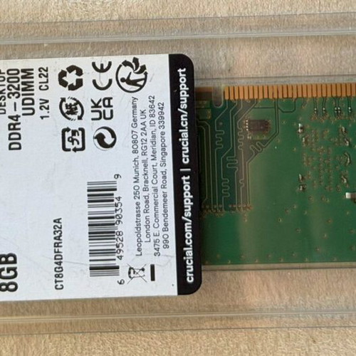 Crucial 8GB DDR4 RAM 3200MHz Desktop new