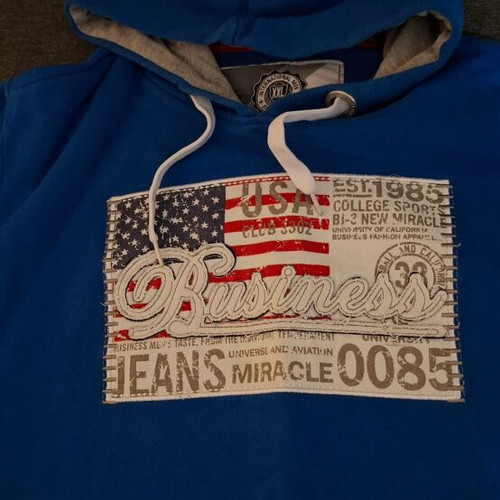 Blue hoodie sweatshirt like new, size XXL