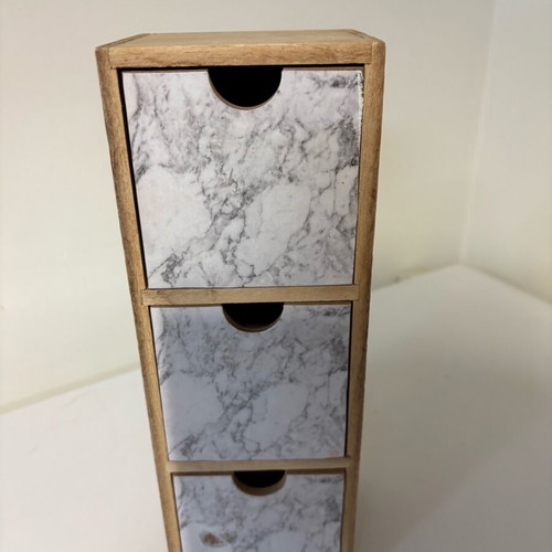 Wooden drawer organizer with 3 drawers