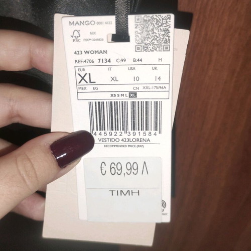 Black maxi dress Mango new