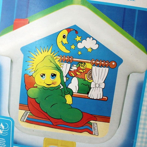 Vintage 80's Gloworm Playskool Baby El Greco light melody toy new